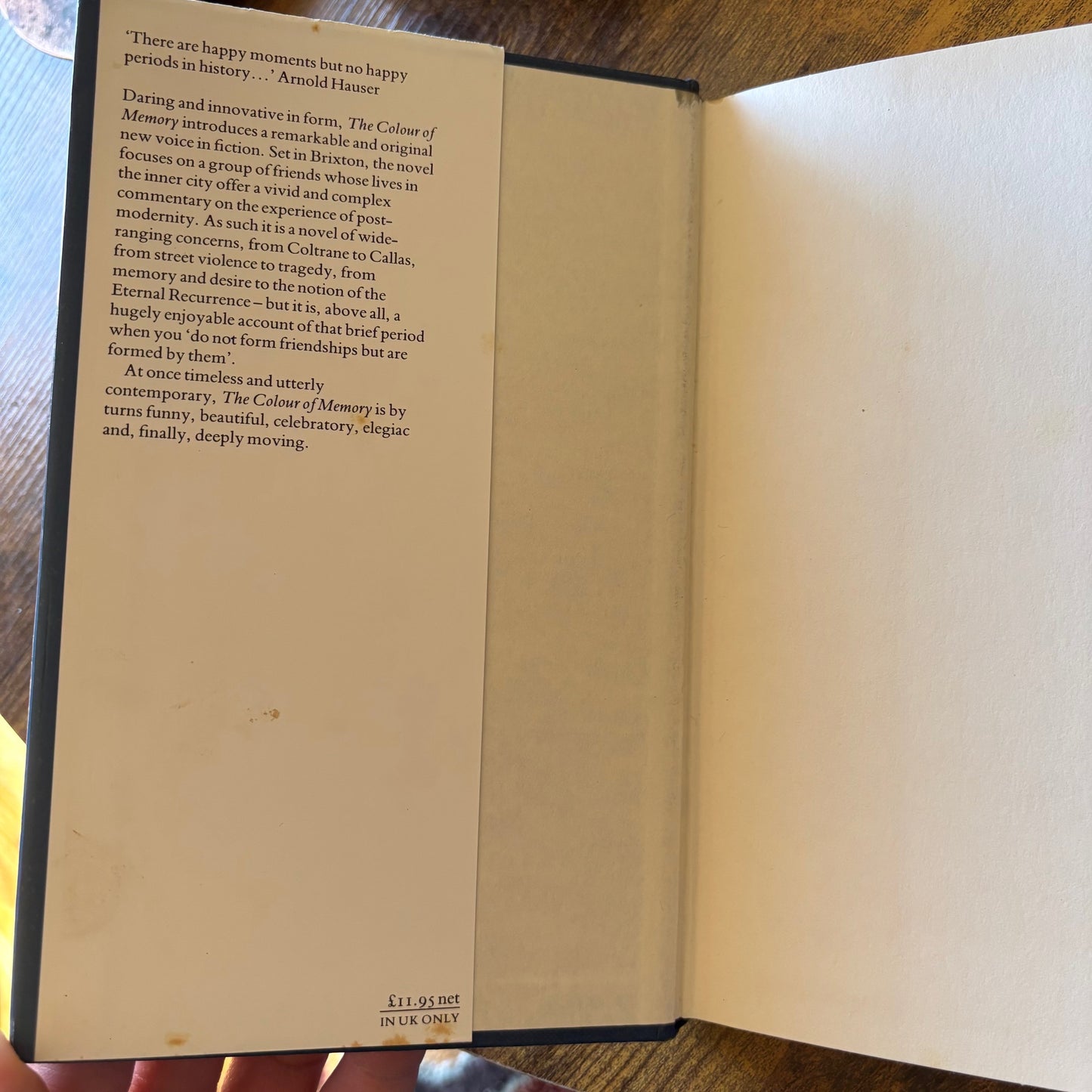 Geoff Dyer - The Colour of Memory - First Edition