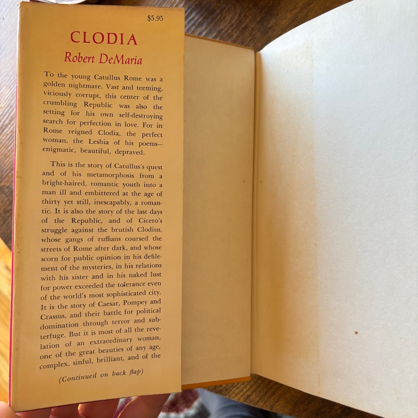 Robert DeMaria - Clodia - First Edition