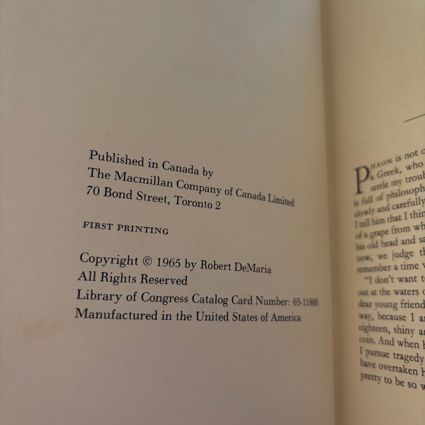 Robert DeMaria - Clodia - First Edition