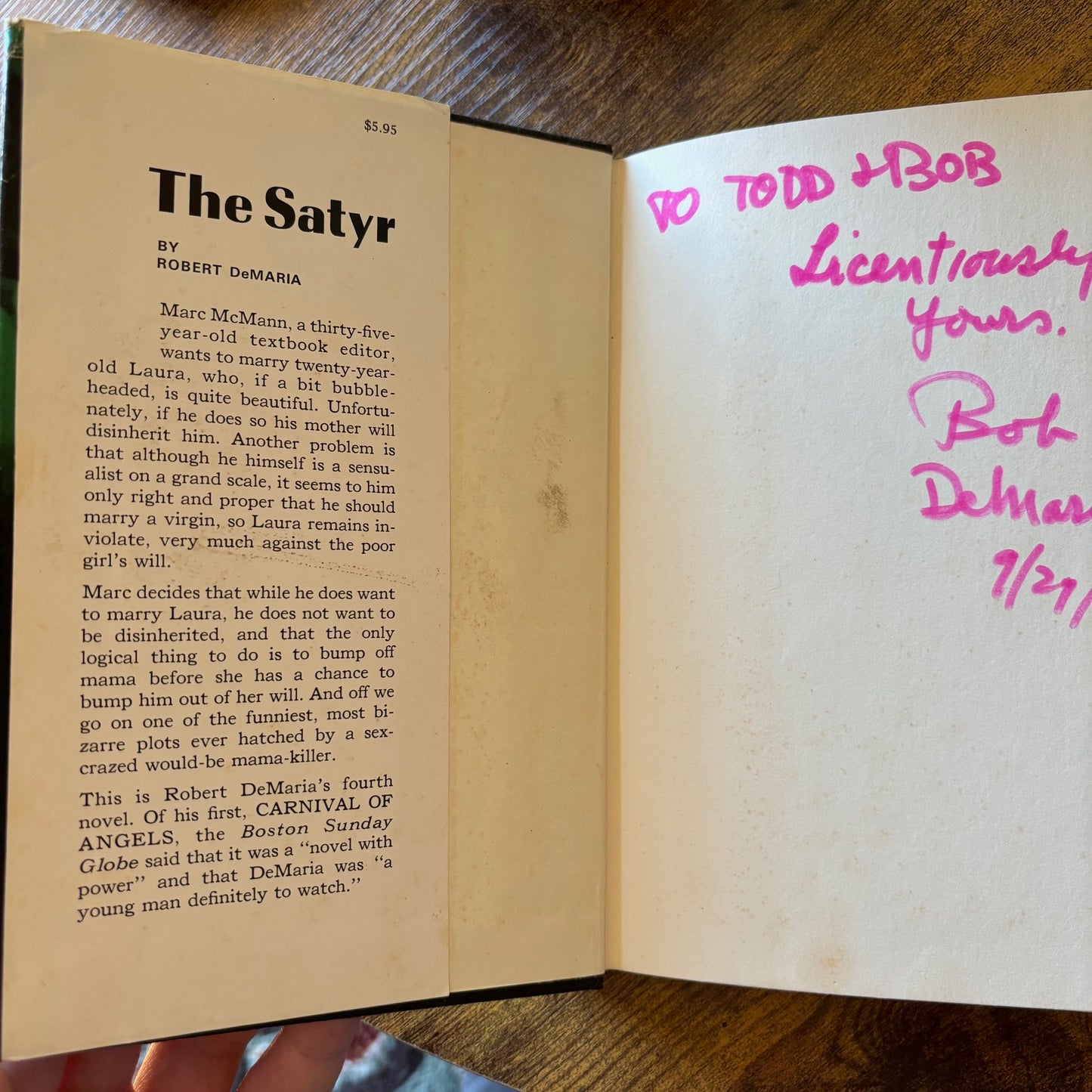 Robert DeMaria - The Satyr - Signed to Robert Berks