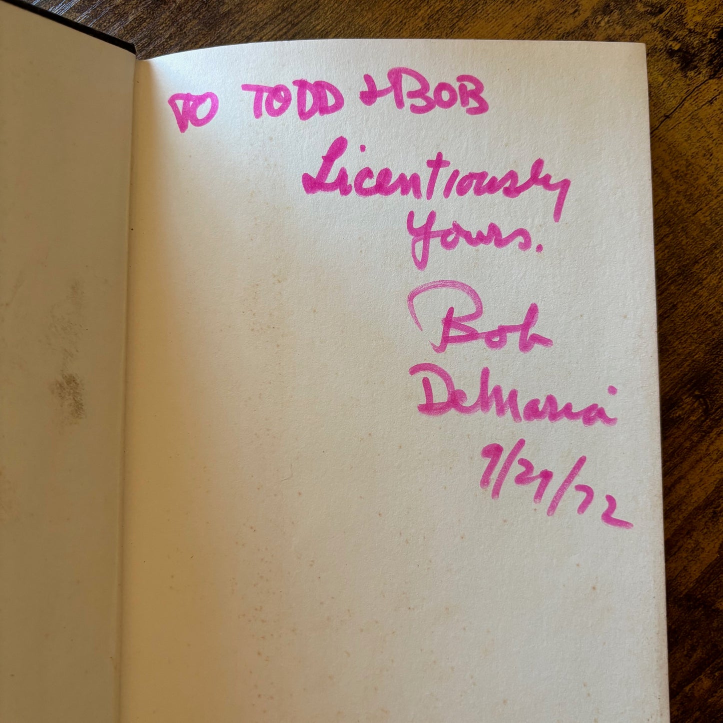 Robert DeMaria - The Satyr - Signed to Robert Berks