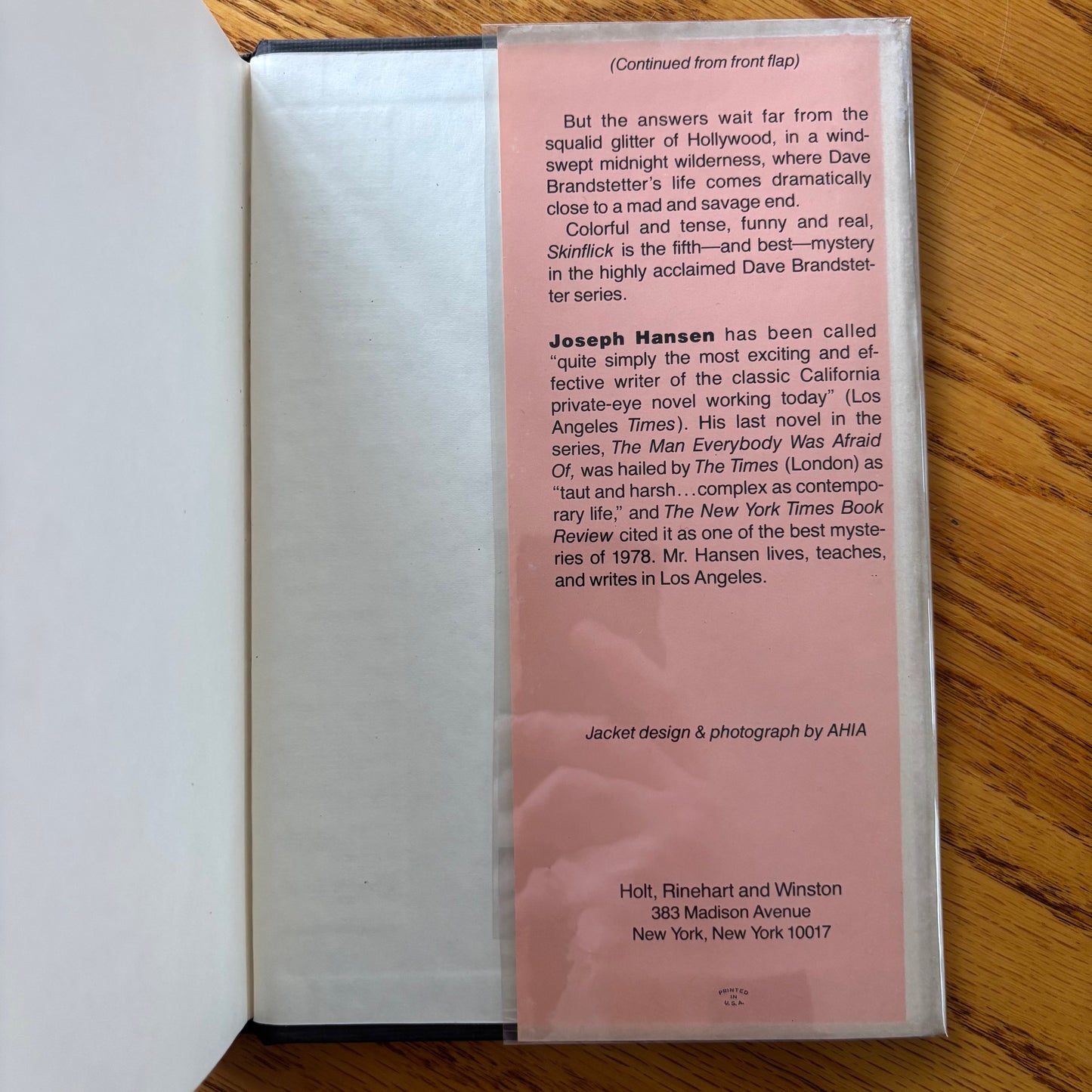 Joseph Hansen - Skinflick - First Edition