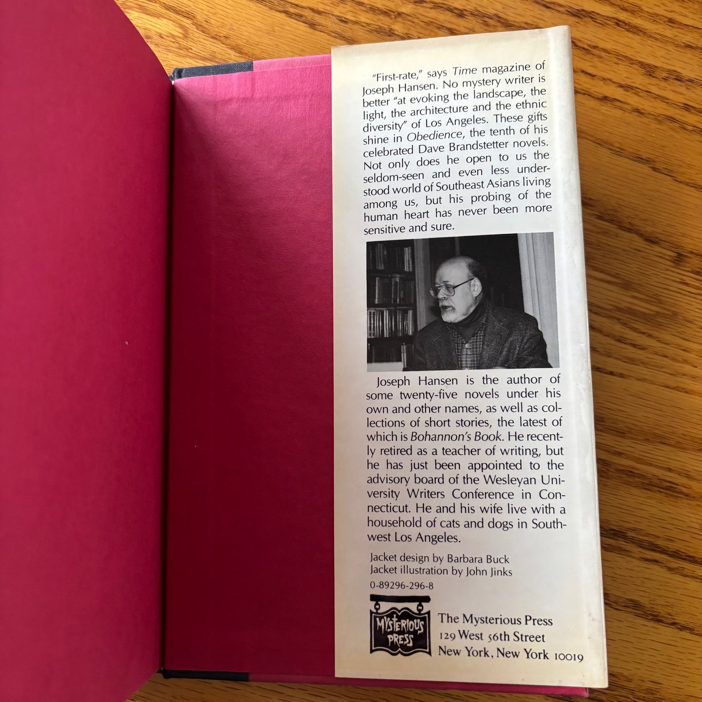 Joseph Hansen - Obedience - First Edition