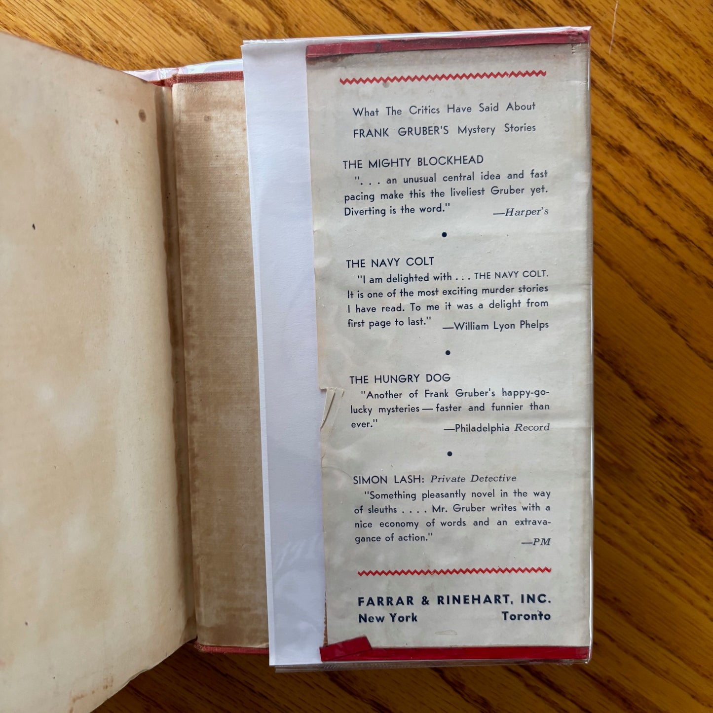 Frank Gruber - The Buffalo Box - First Edition