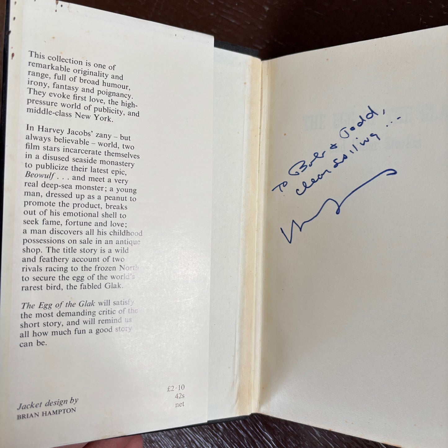 Harvey Jacobs - The Egg of the Glak - Signed to Robert Berks