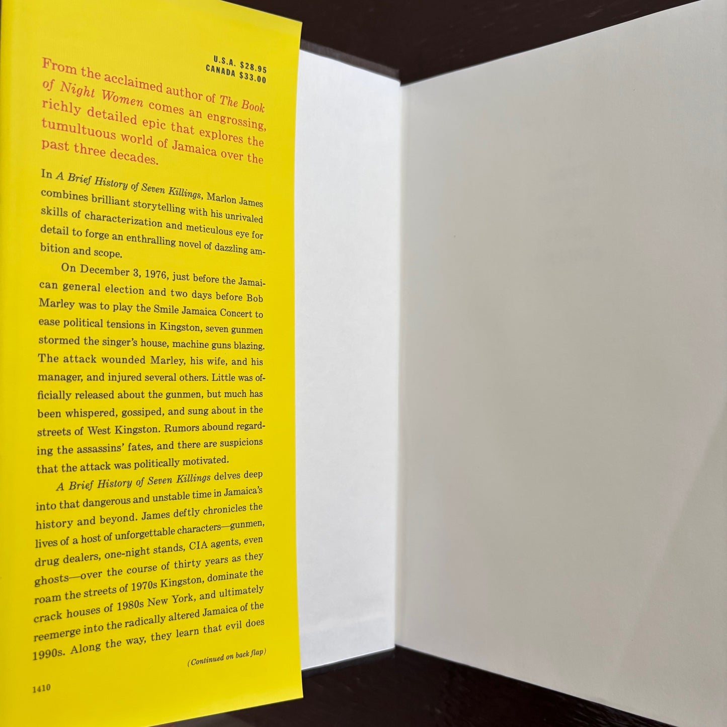 Marlon James - A Brief History of Seven Killings - First Edition Fourth Printing