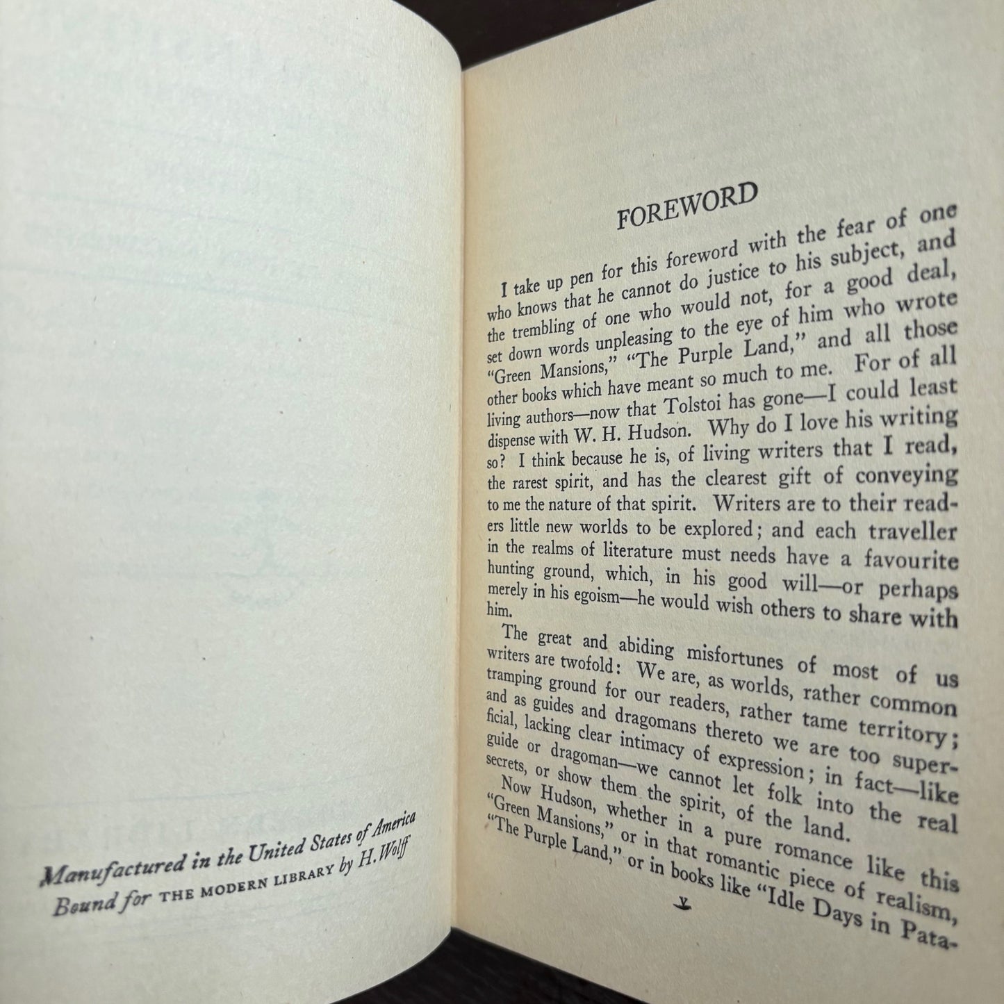 W.H. Hudson - Green Mansions - Modern Library