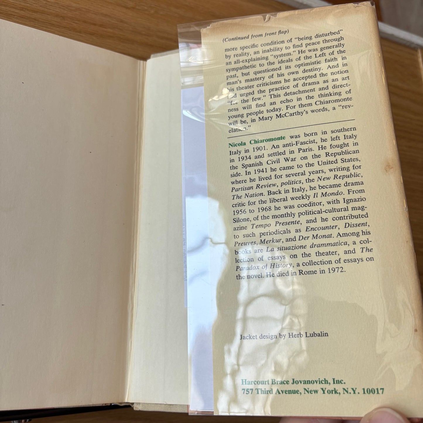 Nicola Chiaromonte - The Worm of Consciousness and Other Essays - First Edition