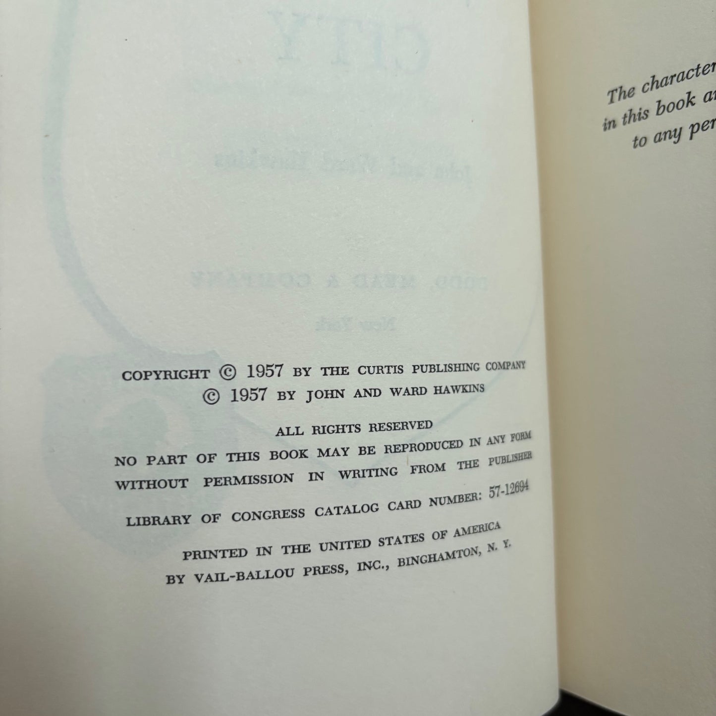John & Ward Hawkins - Violent City - First Edition