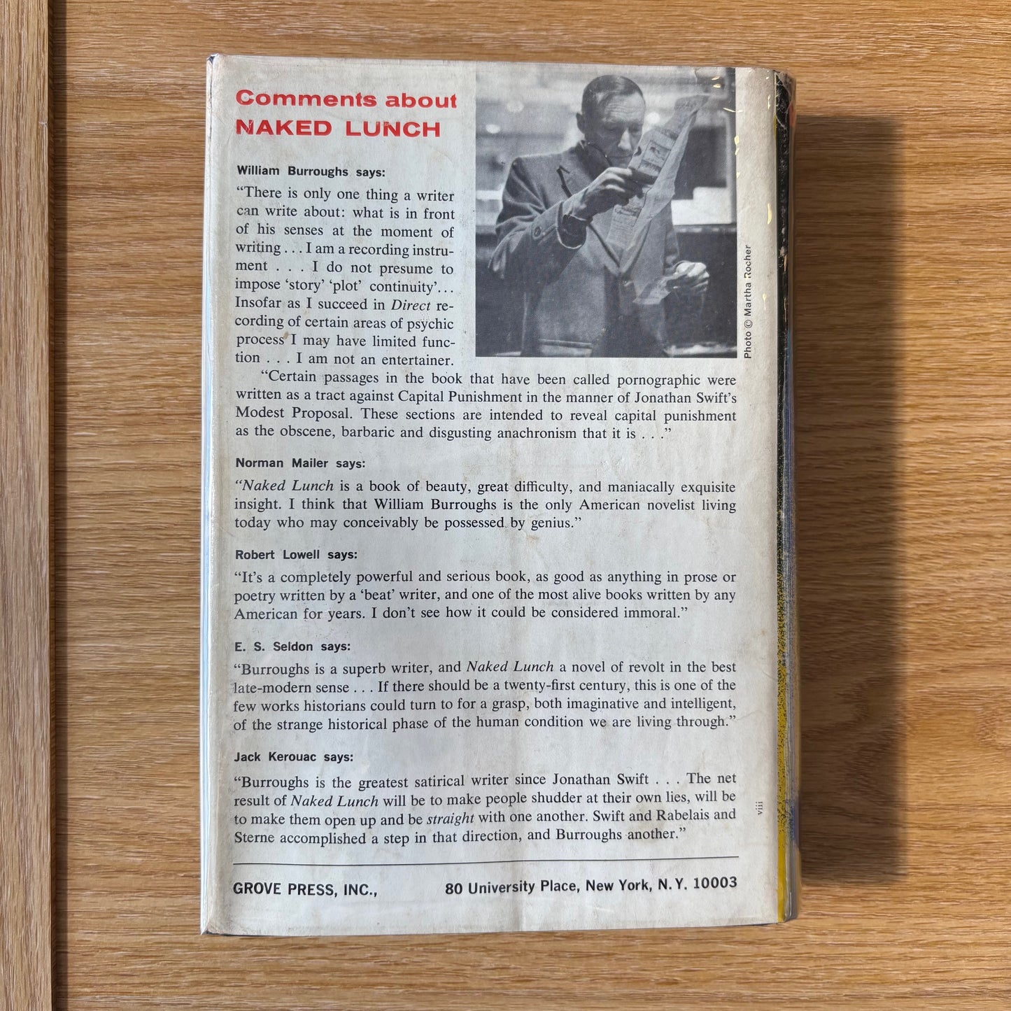 William Burroughs - Naked Lunch - First Edition Later Printing