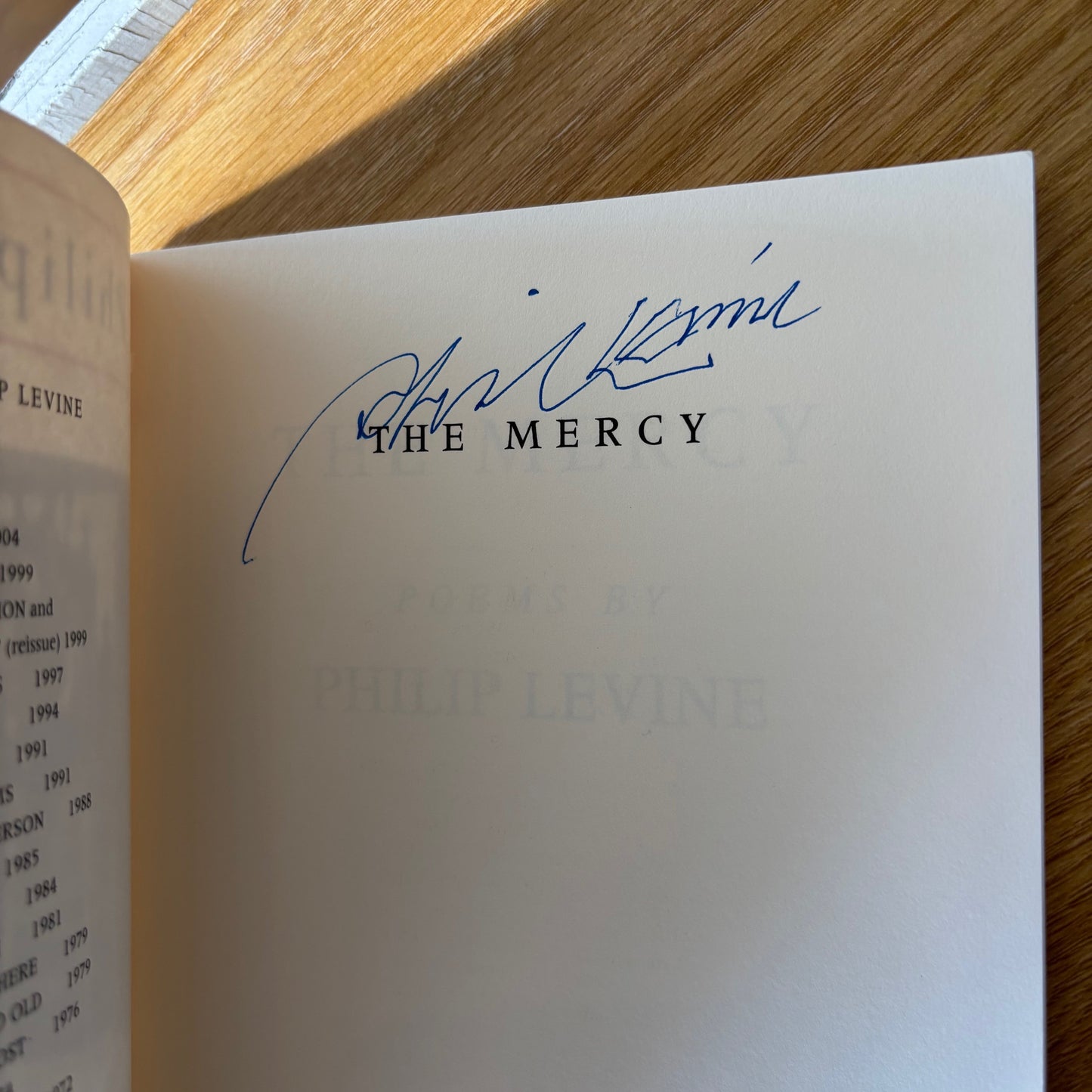Philip Levine - The Mercy - Signed