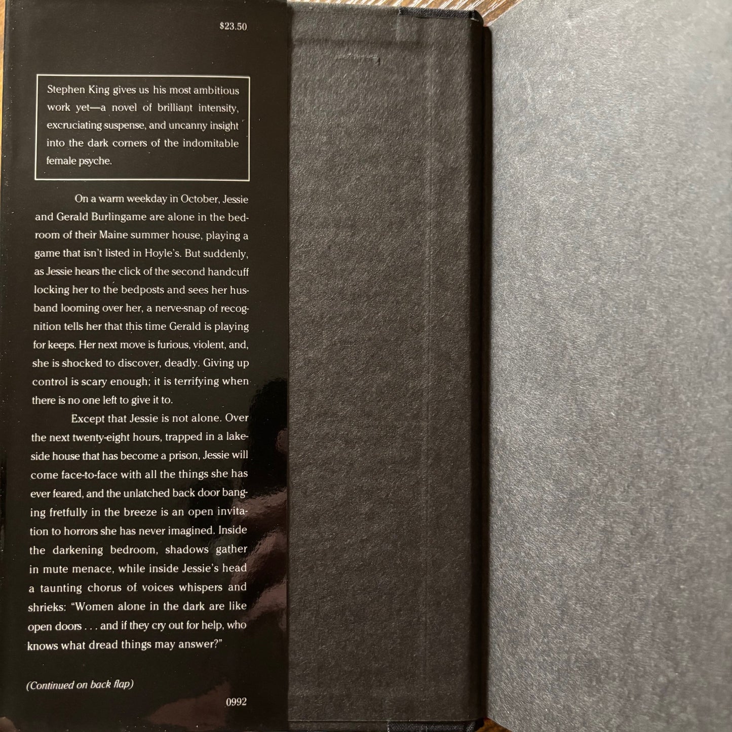 Stephen King - Gerald's Game - First Edition