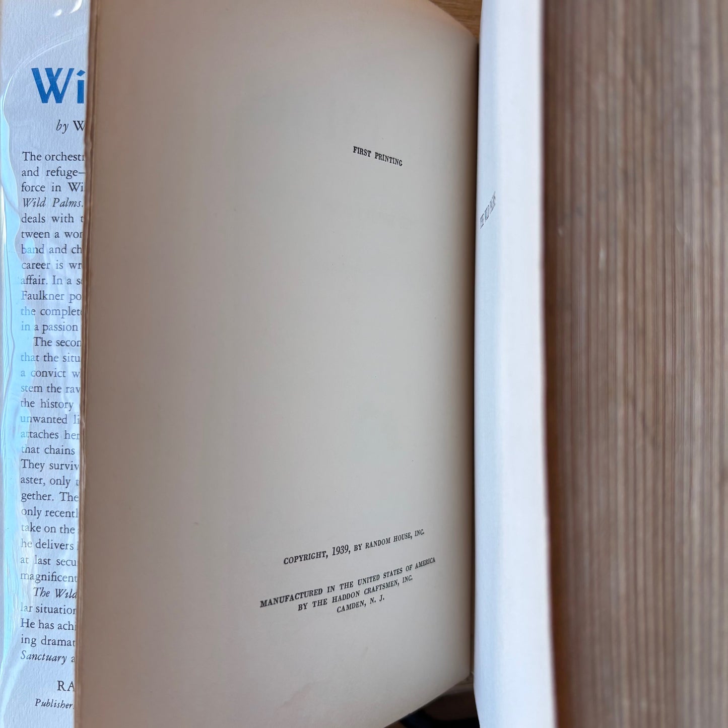 William Faulkner - The Wild Palms - First Edition