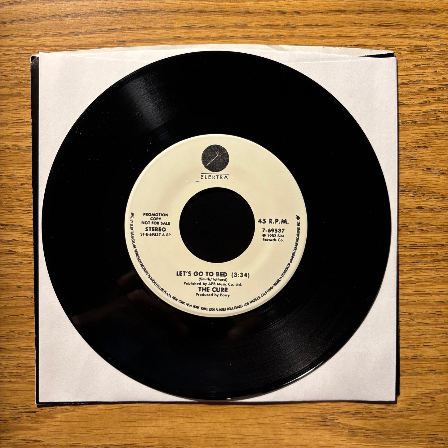 The Cure - Let's Go to Bed - Promotional Pressing