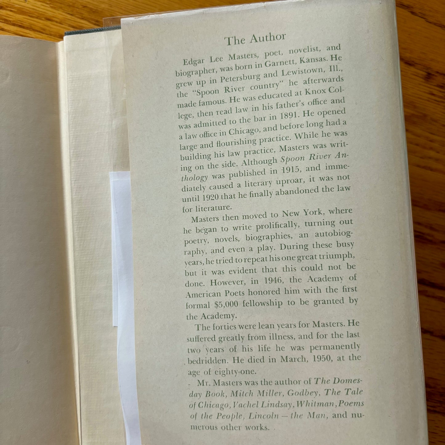 Edgar Lee Masters - Spoon River Anthology