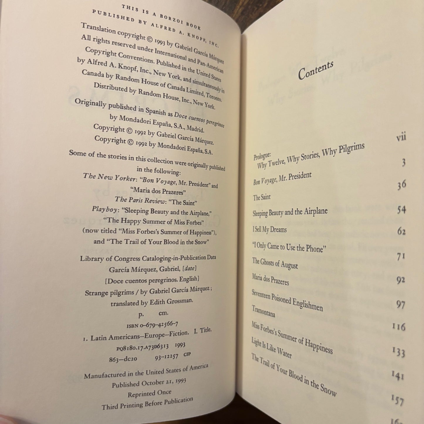 Gabriel Garcia Marquez - Strange Pilgrims - First Edition Third Printing
