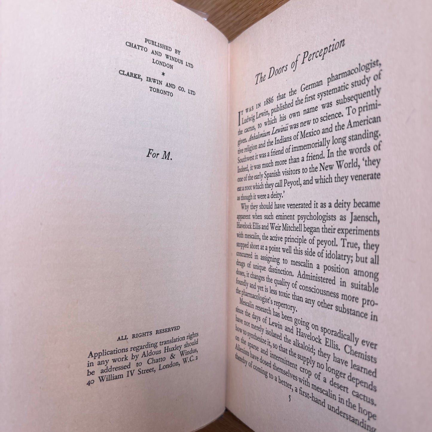 Aldous Huxley - The Doors of Perception - First Edition