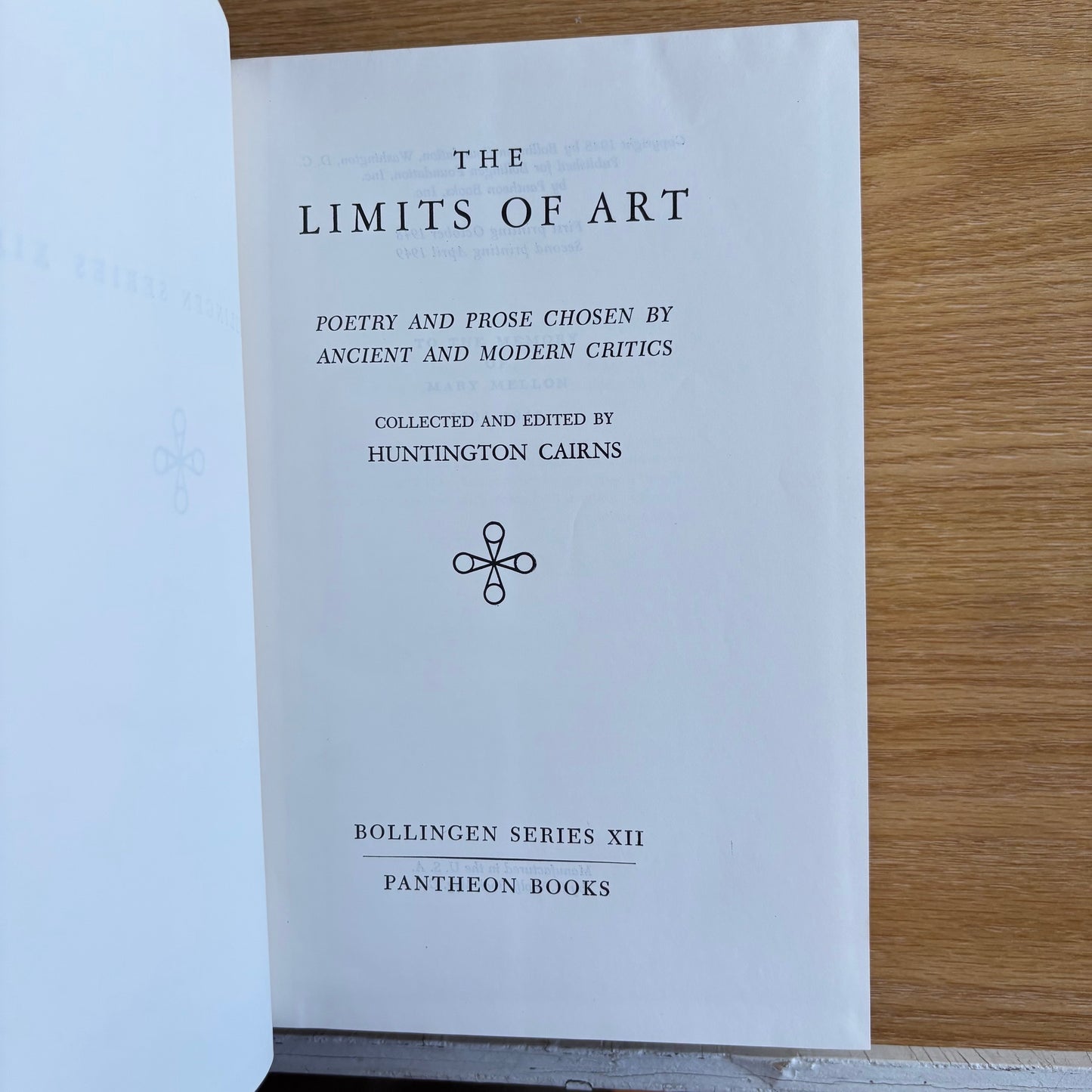 Huntington Cairns, ed. - The Limits of Art - First Edition Second Printing