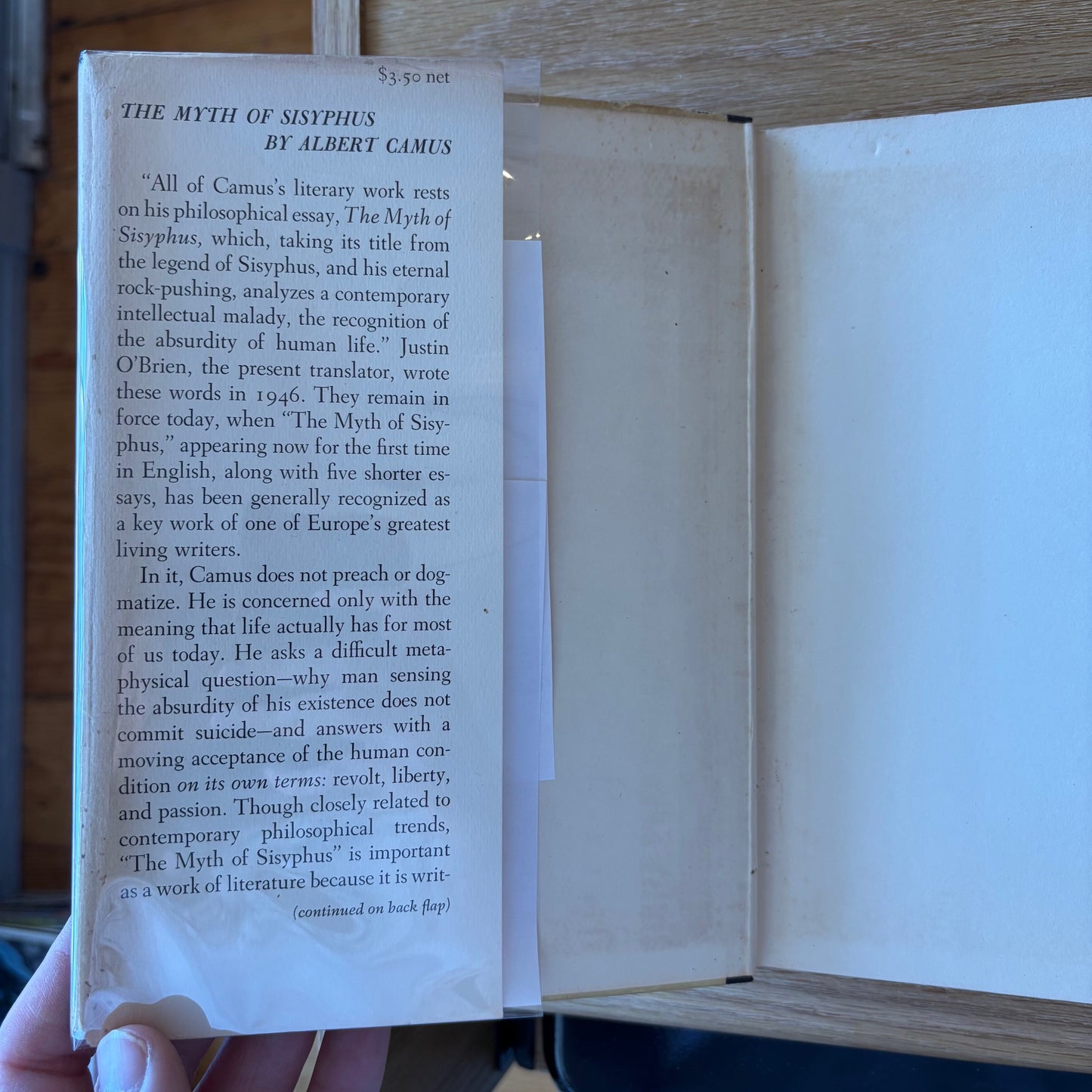 Albert Camus - The Myth of Sisyphus - First Edition