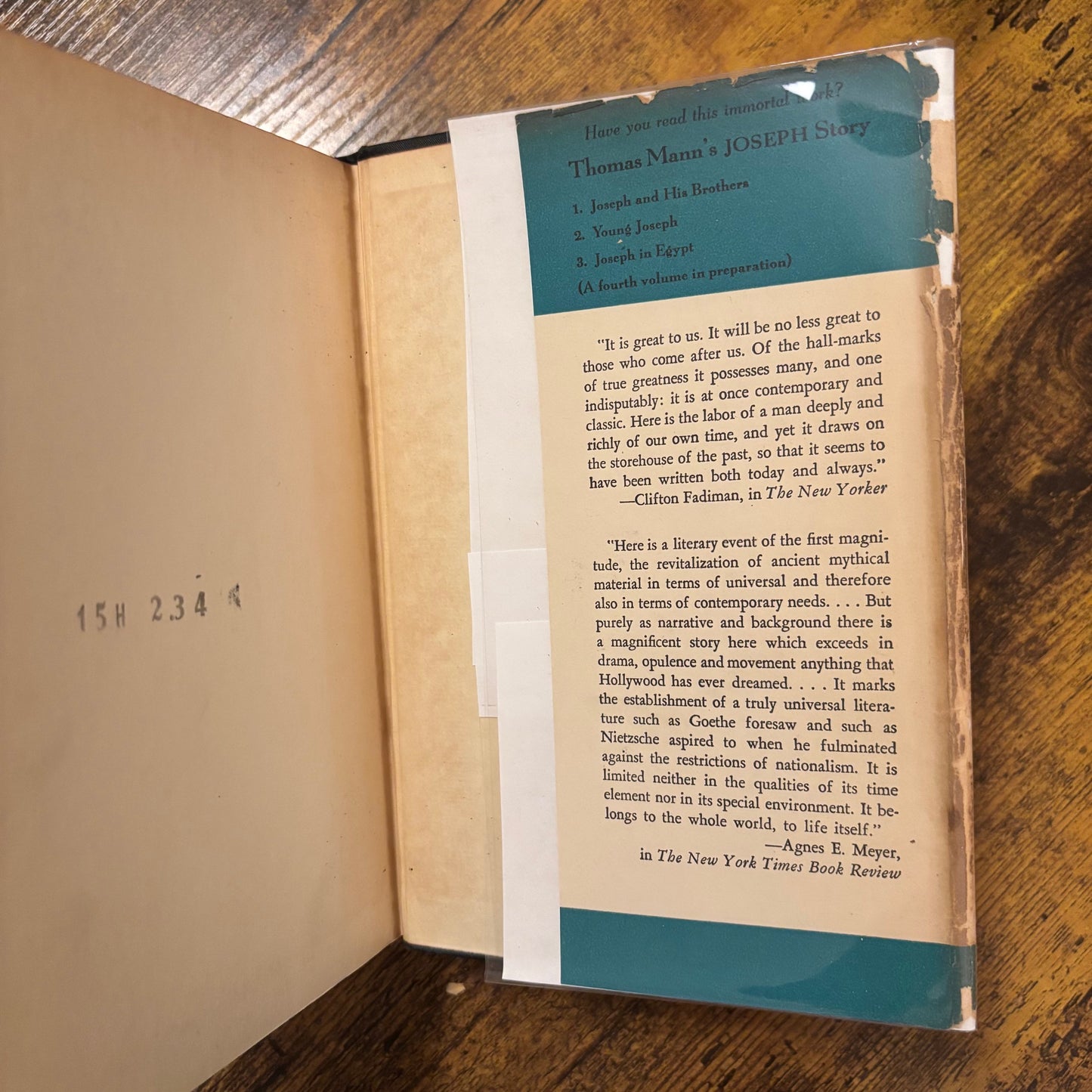 Thomas Mann - The Beloved Returns: Lotte in Weimar - First Edition Second Printing