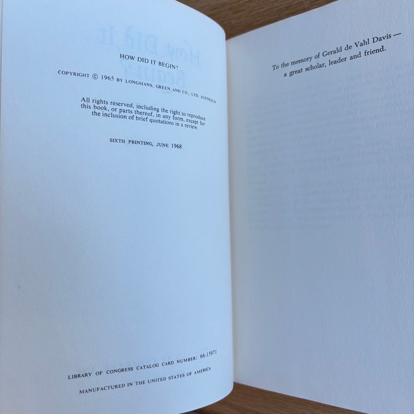 R. Brasch - How Did it Begin?