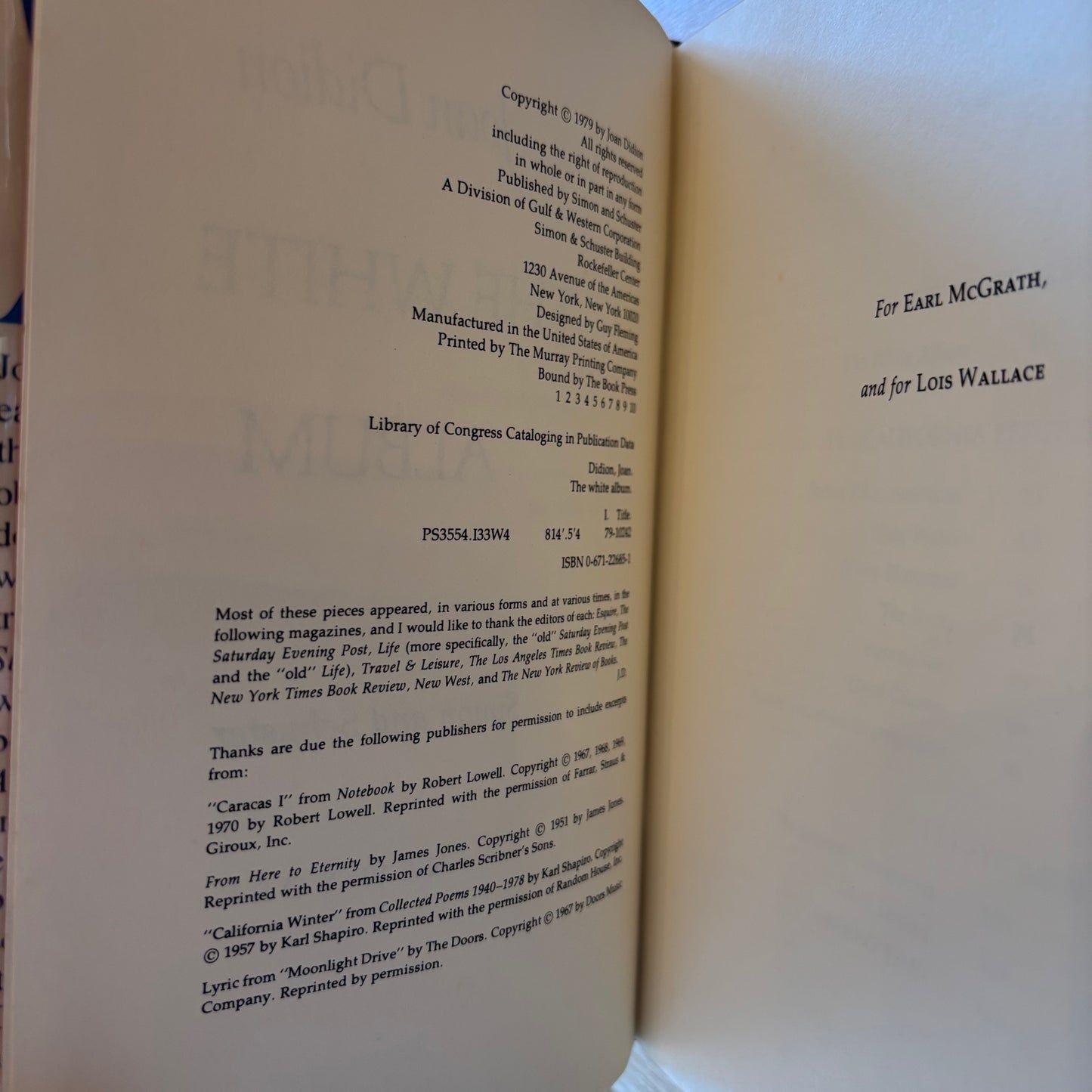 Joan Didion - The White Album - First Edition