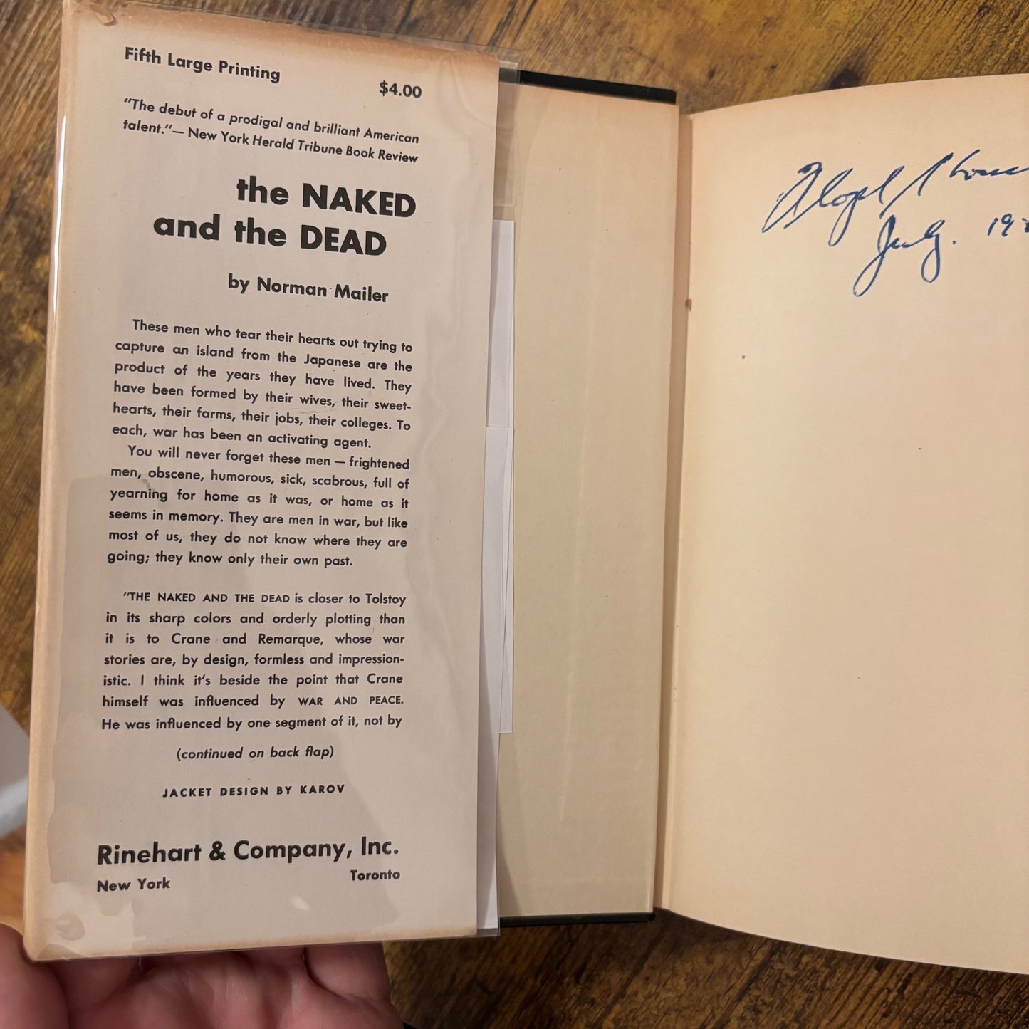 Norman Mailer - The Naked and the Dead - First Edition Fifth Printing