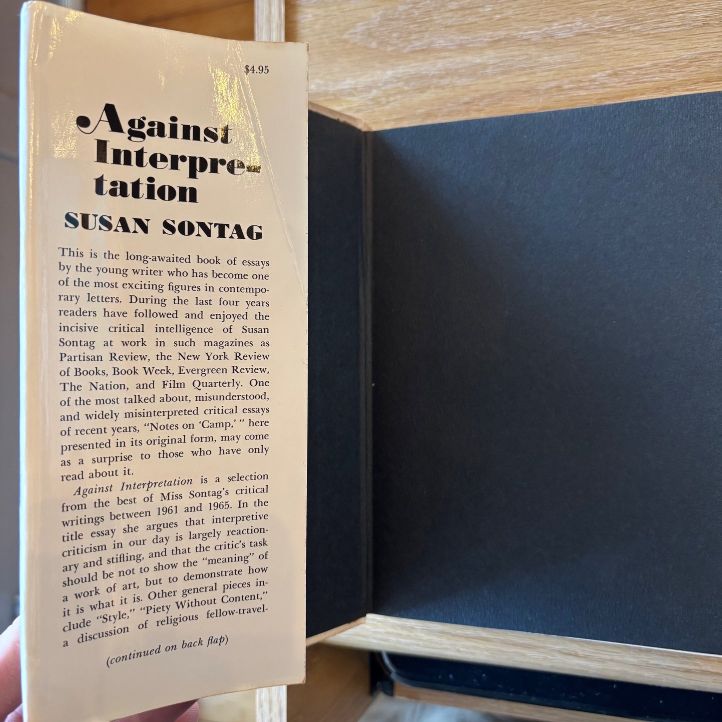 Susan Sontag - Against Interpretation - First Edition Second Printing