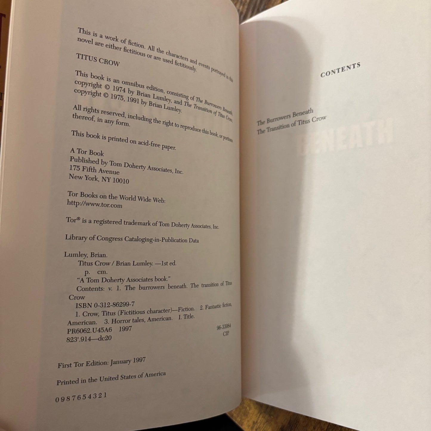 Brian Lumley - Titus Crow: The Burrowers Beneath & The Transition of Titus Crow - First Edition