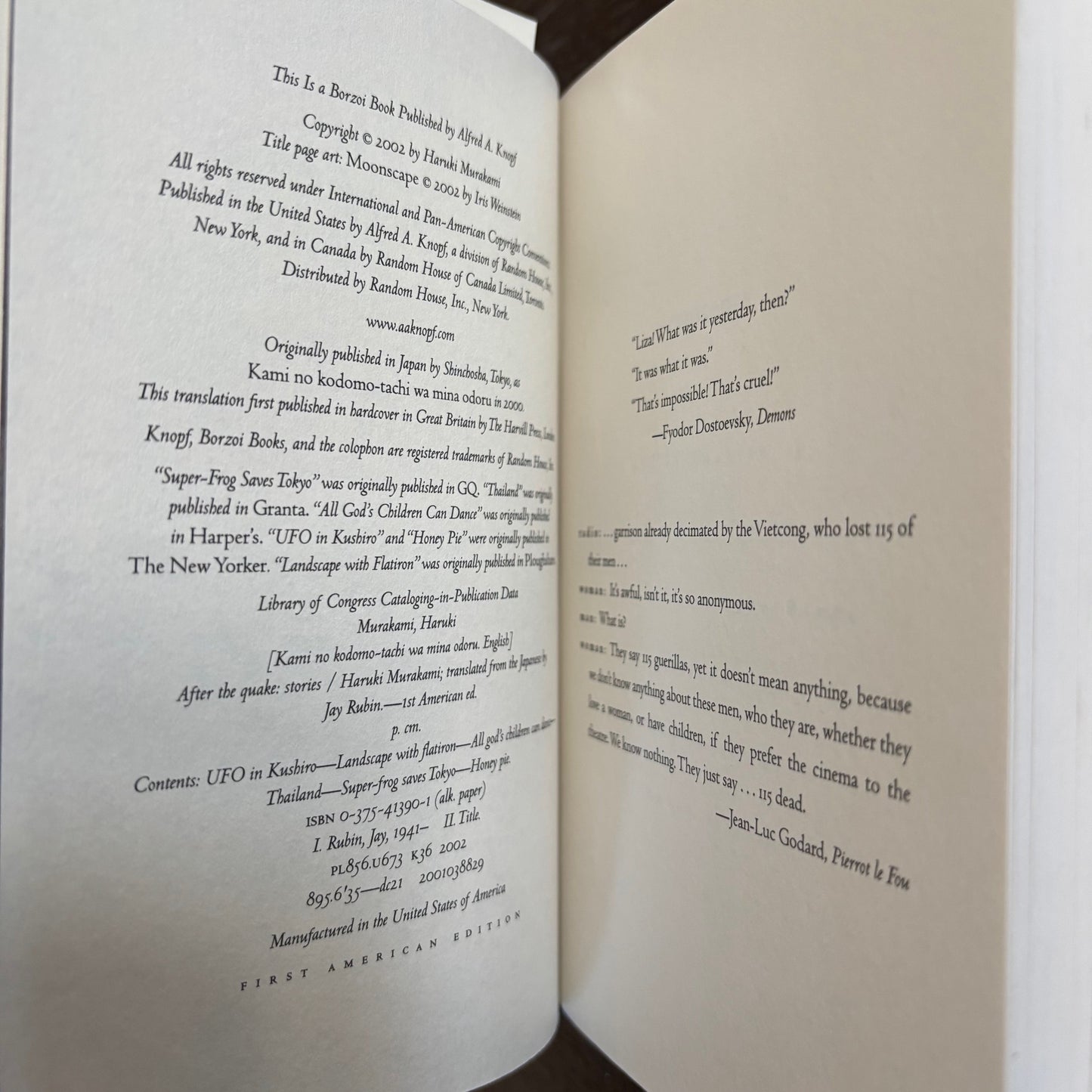Haruki Murakami - After the Quake - First Edition