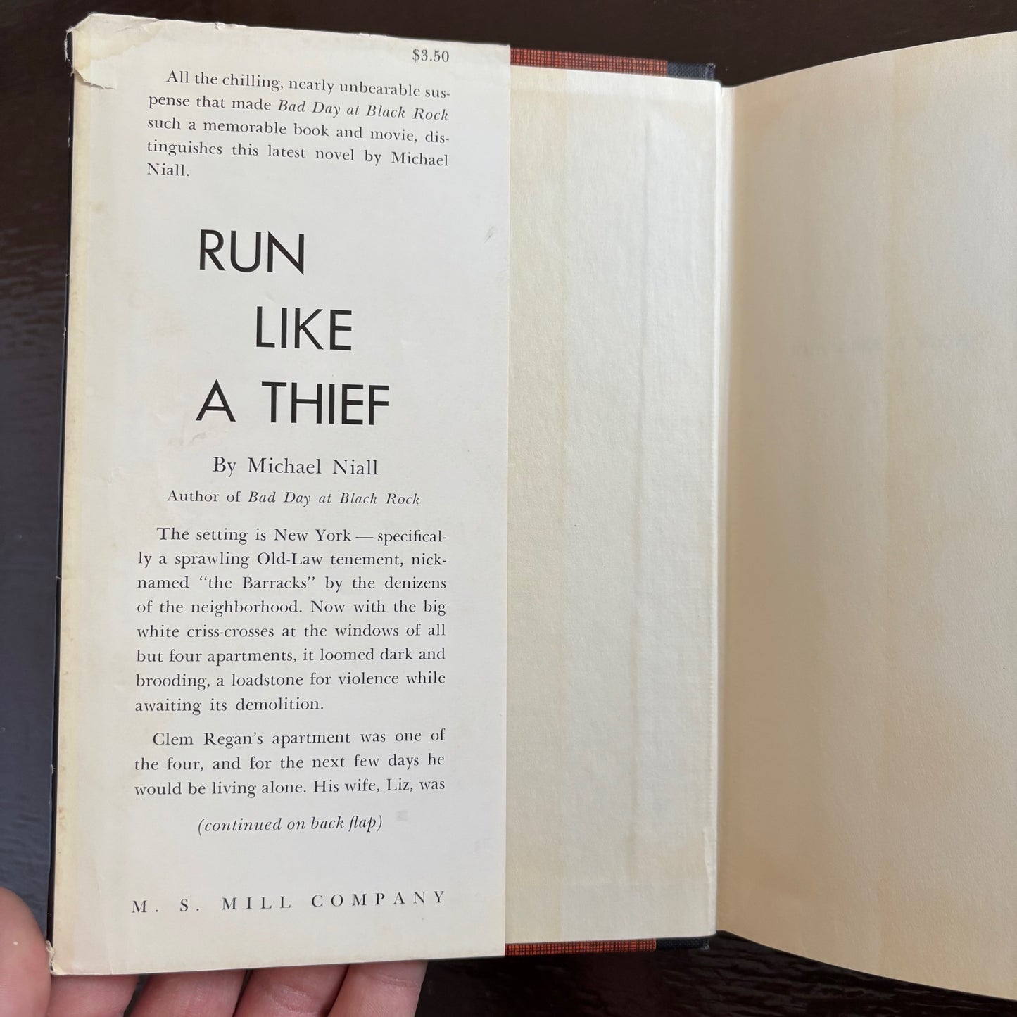 Michael Niall - Run Like A Thief - First Edition