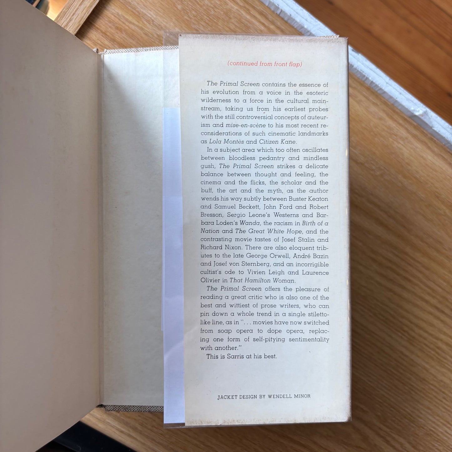 Andrew Sarris - The Primal Screen - First Edition