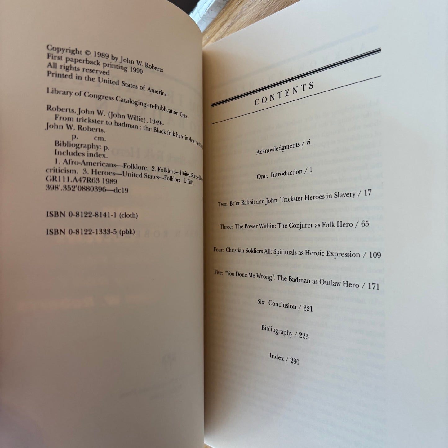 John W. Roberts - From Trickster to Badman: The Black Folk Hero in Slavery and Freedom - First Edition Paperback