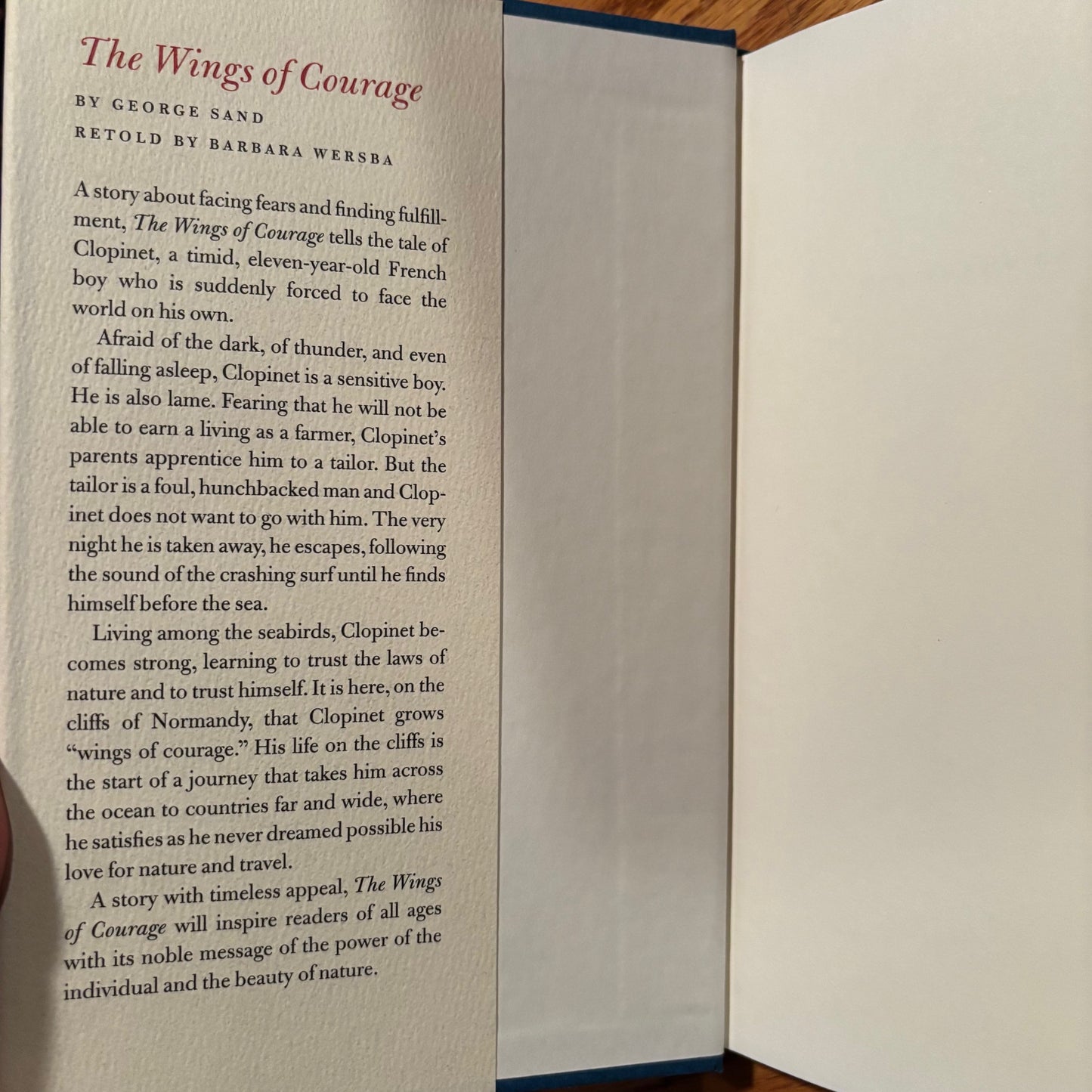 George Sand, Barbara Wersba - The Wings of Courage - Signed First Edition