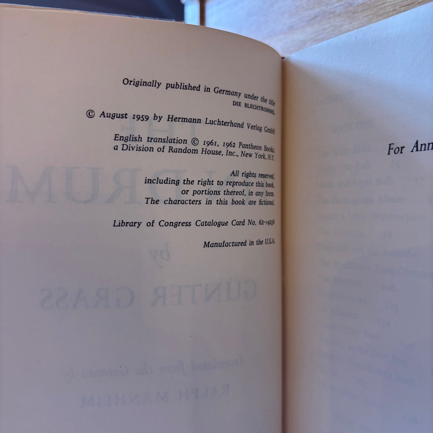 Gunter Grass - The Tin Drum - First Edition Later Printing