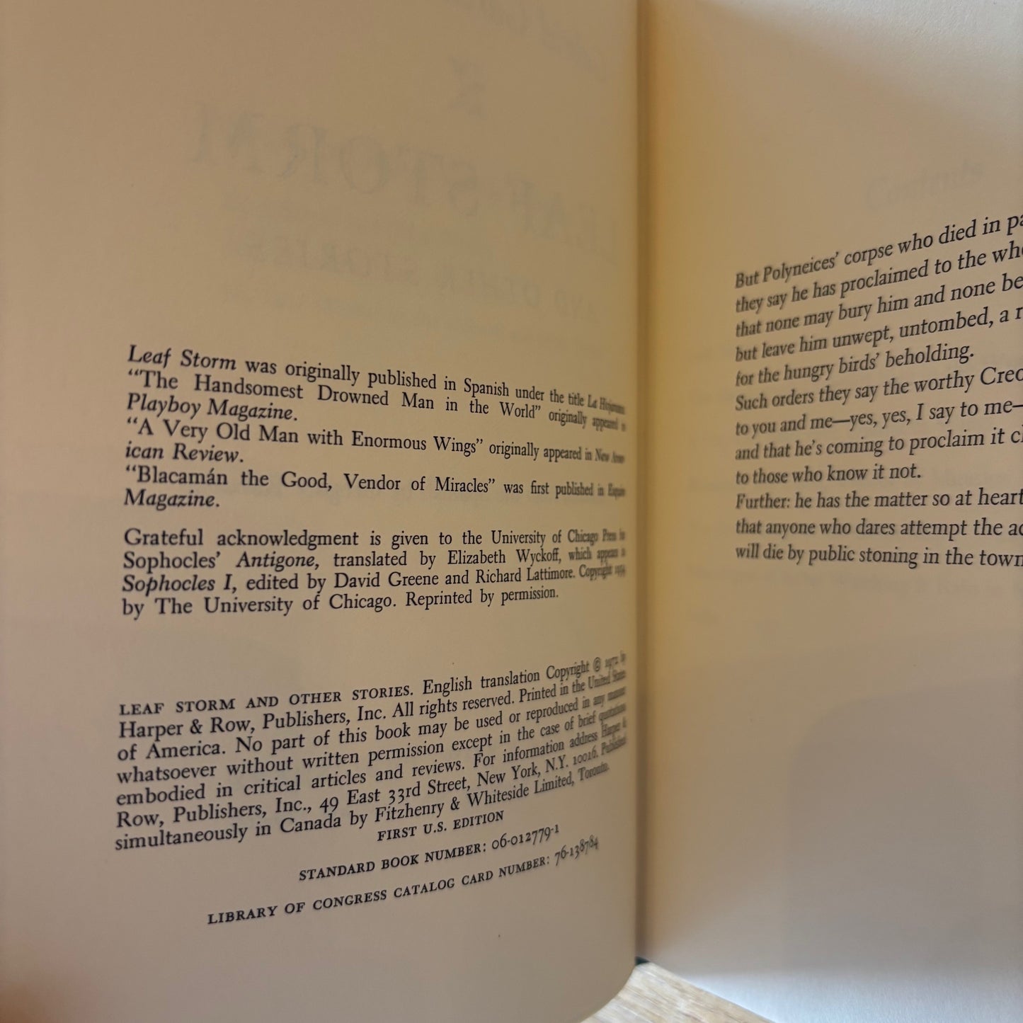 Gabriel Garcia Marquez - Leaf Storm and Other Stories - First Edition