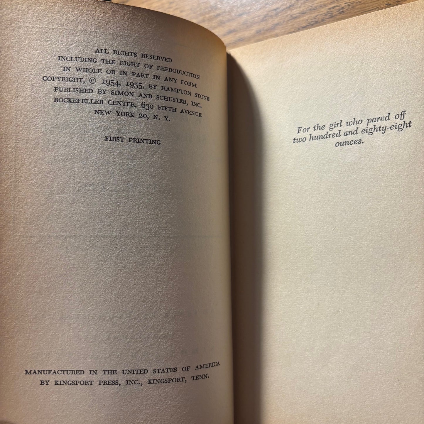 Hampton Stone - The Man Who Had Too Much to Lose - Signed First Edition
