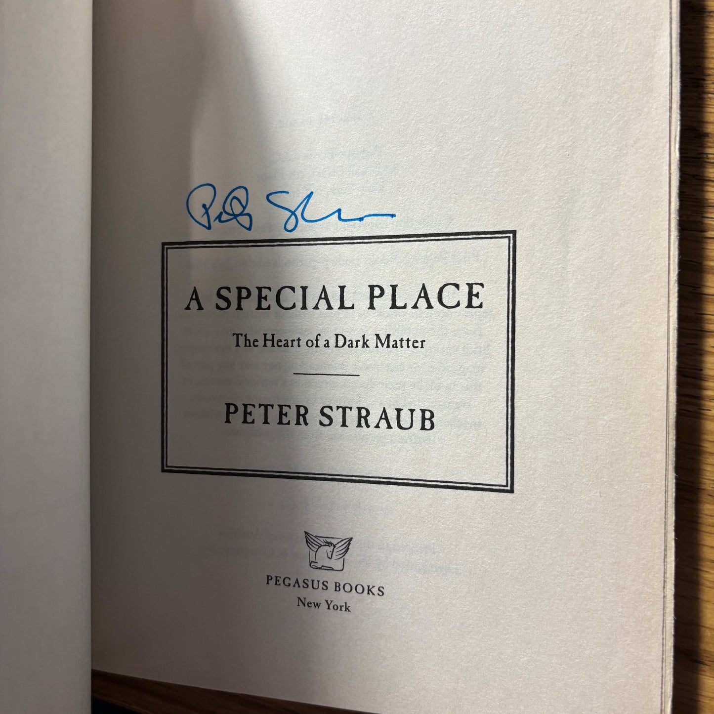 Peter Straub - A Special Place - Signed First Edition Paperback