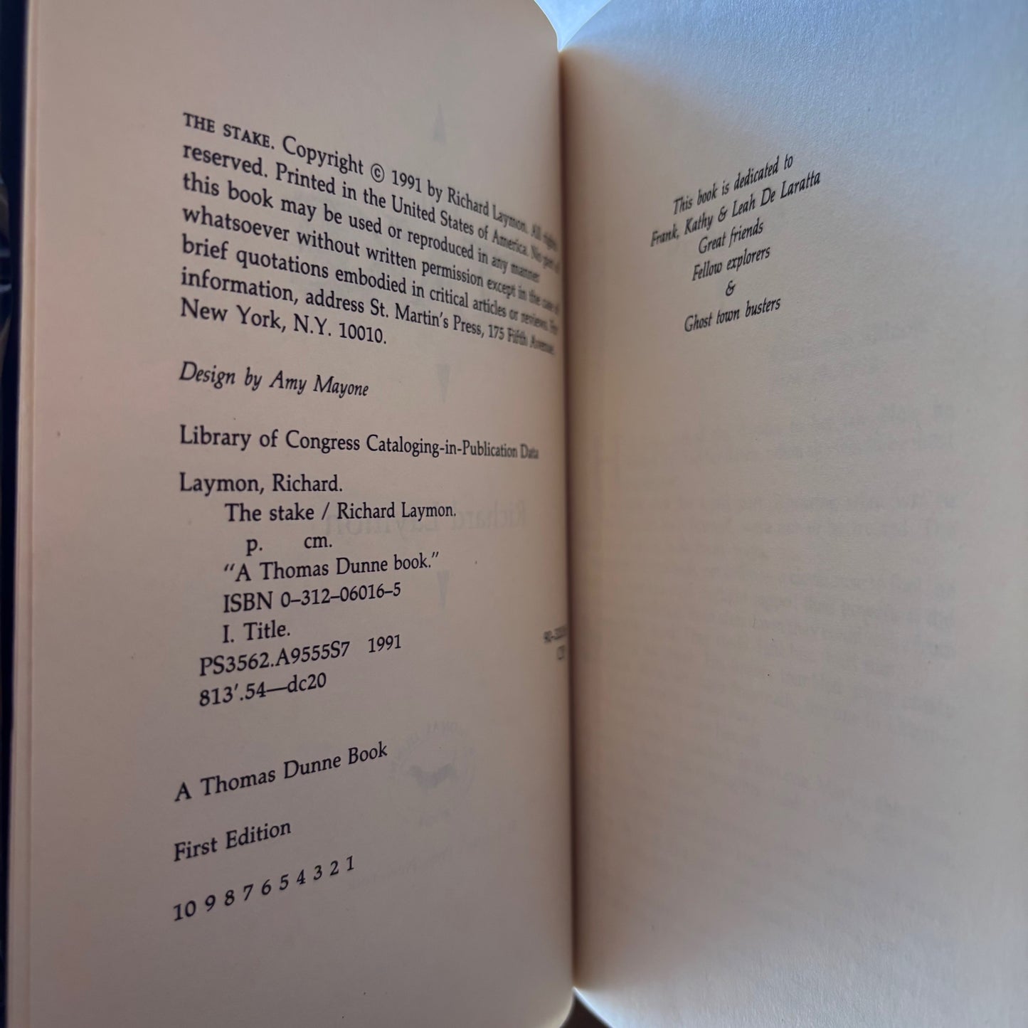 Richard Laymon - The Stake - First Edition