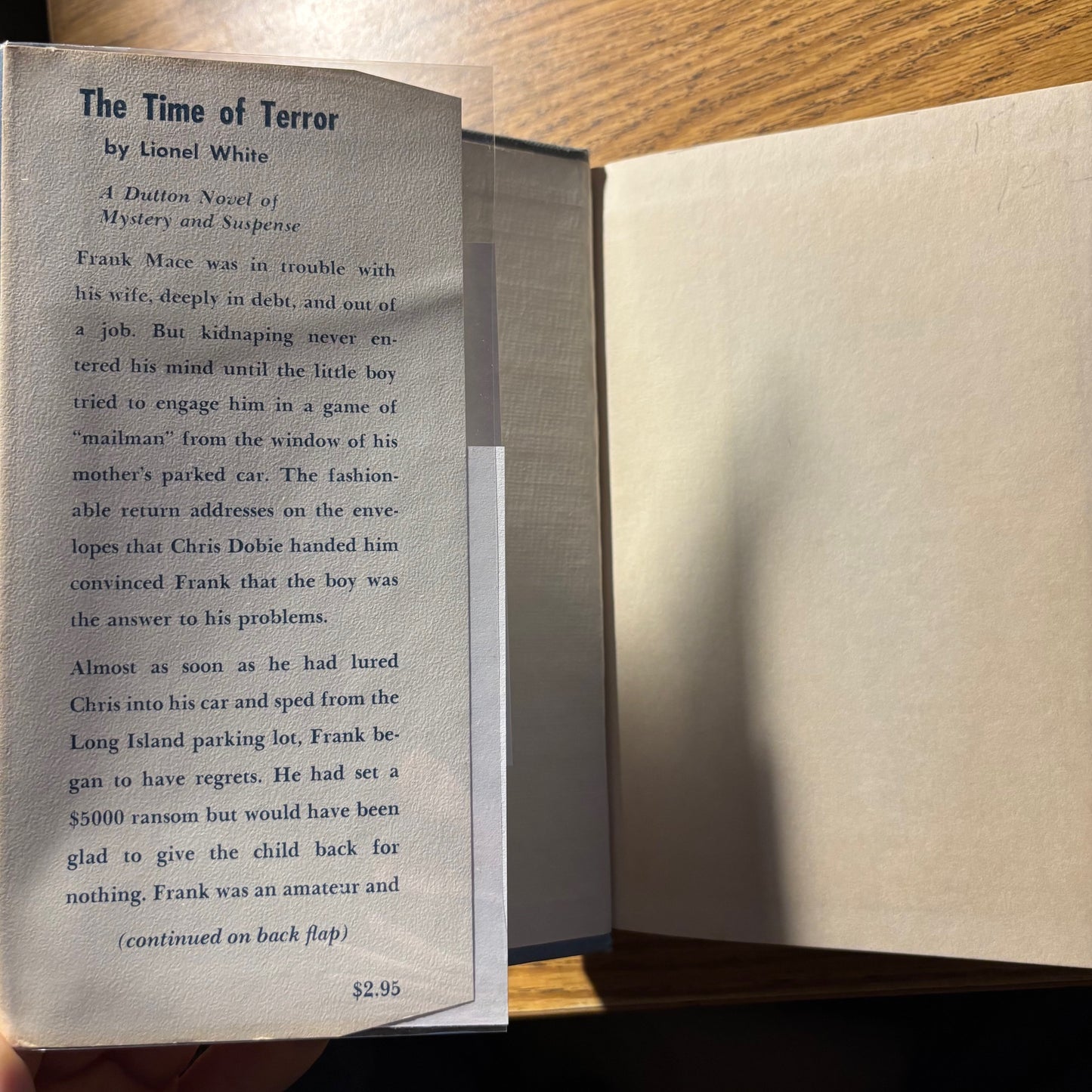 Lionel White - The Time of Terror - First Edition