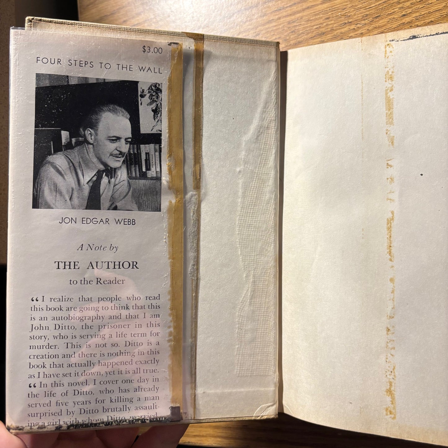 Jon Edgar Webb - Four Steps to the Wall - First Edition