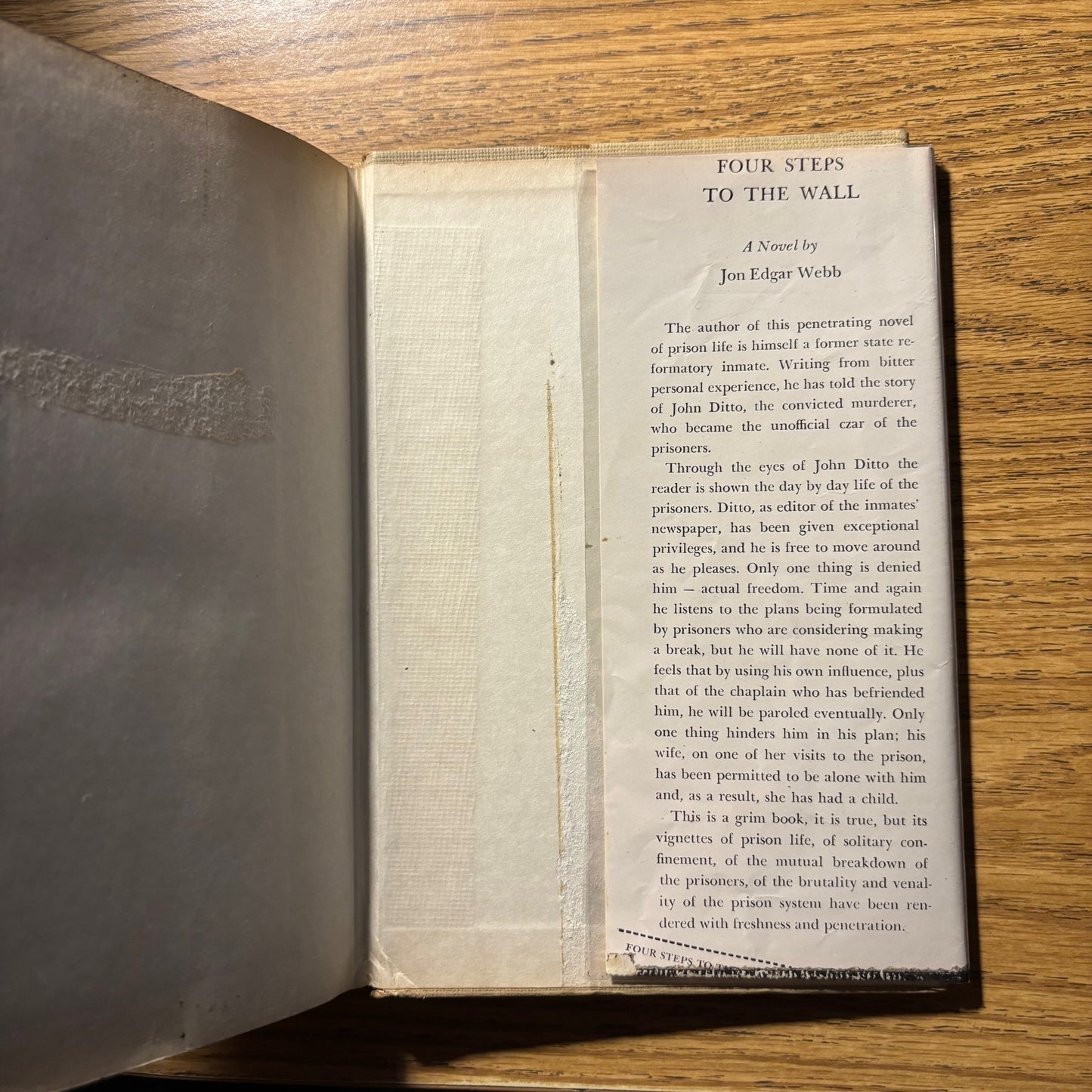 Jon Edgar Webb - Four Steps to the Wall - First Edition