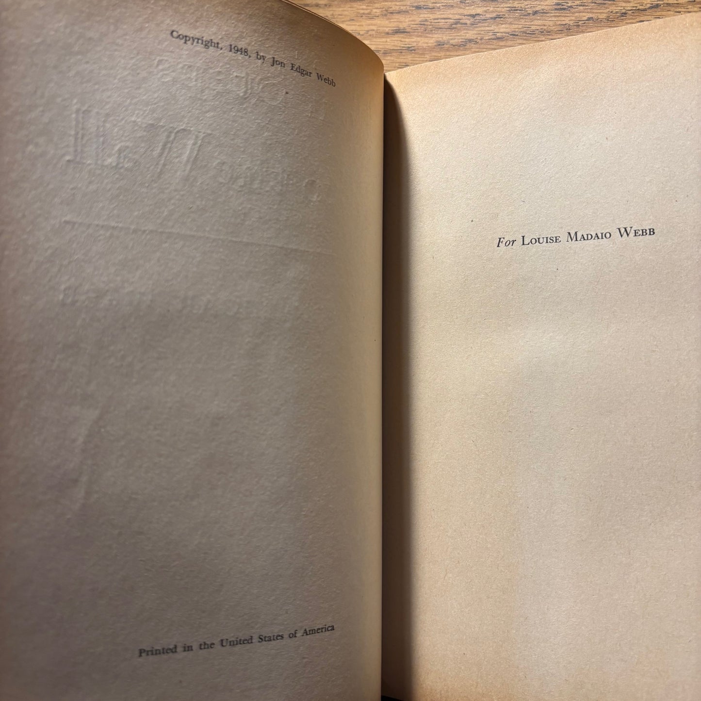 Jon Edgar Webb - Four Steps to the Wall - First Edition