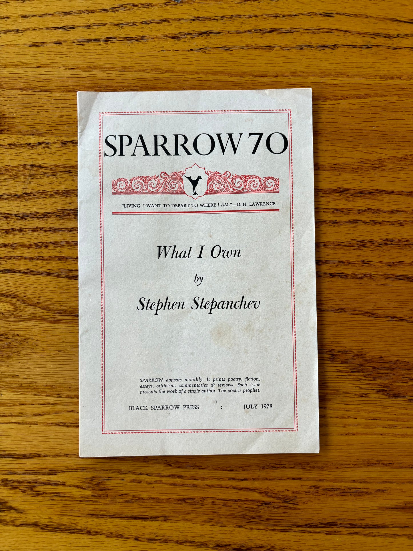 Stephen Stepanchev - What I Own