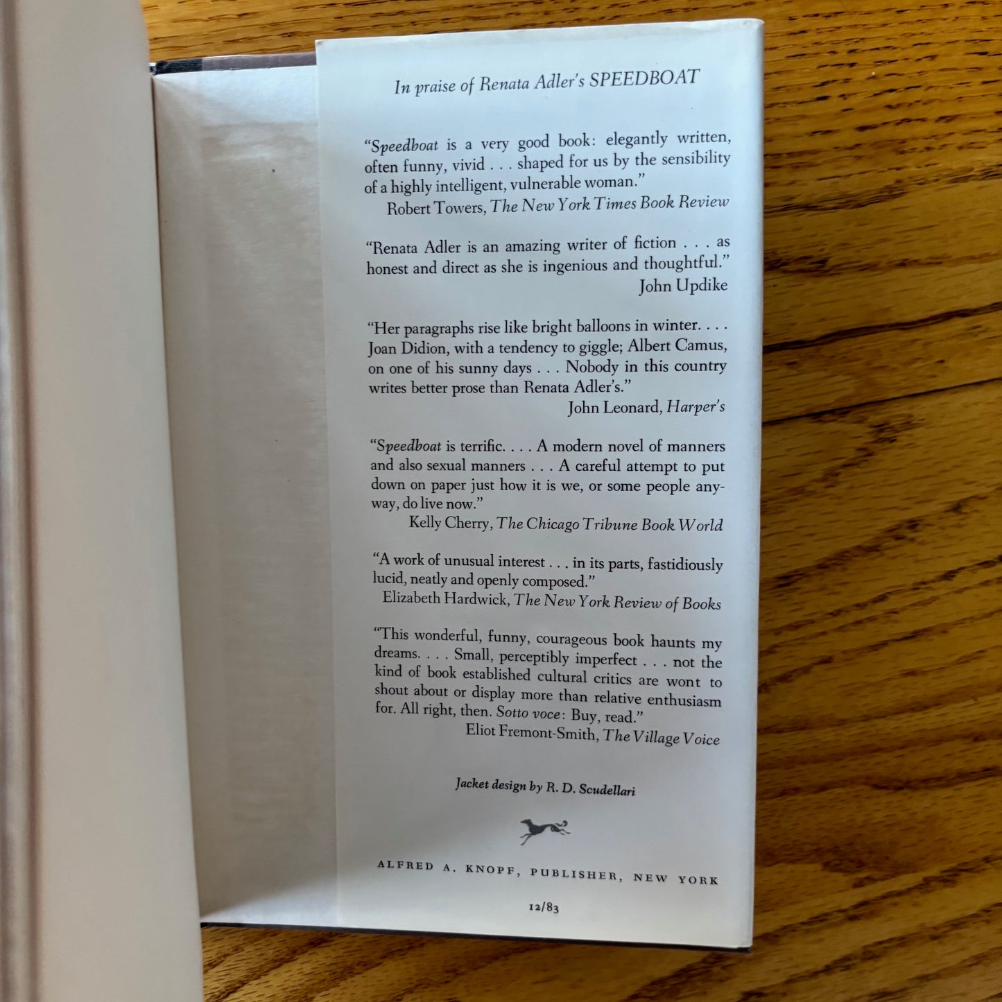 Renata Adler - Pitch Dark - First Edition