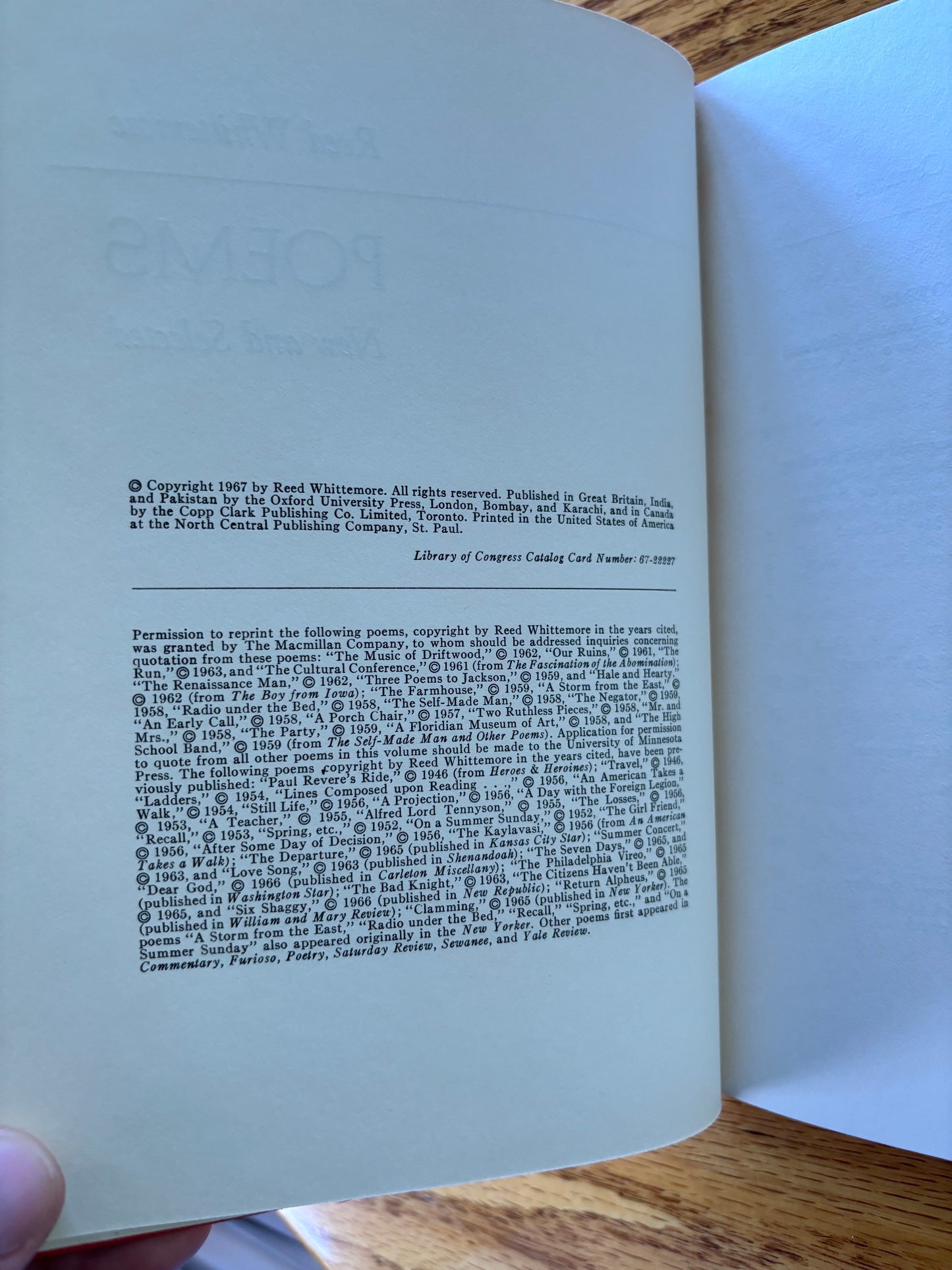 Reed Whittemore - Poems New and Selected