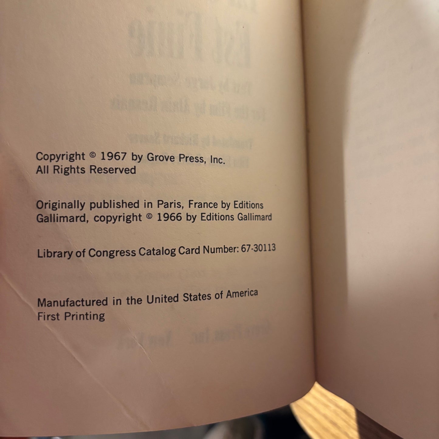 Jorge Semprun, Alain Resnais - La Guerre est Finie - First Edition