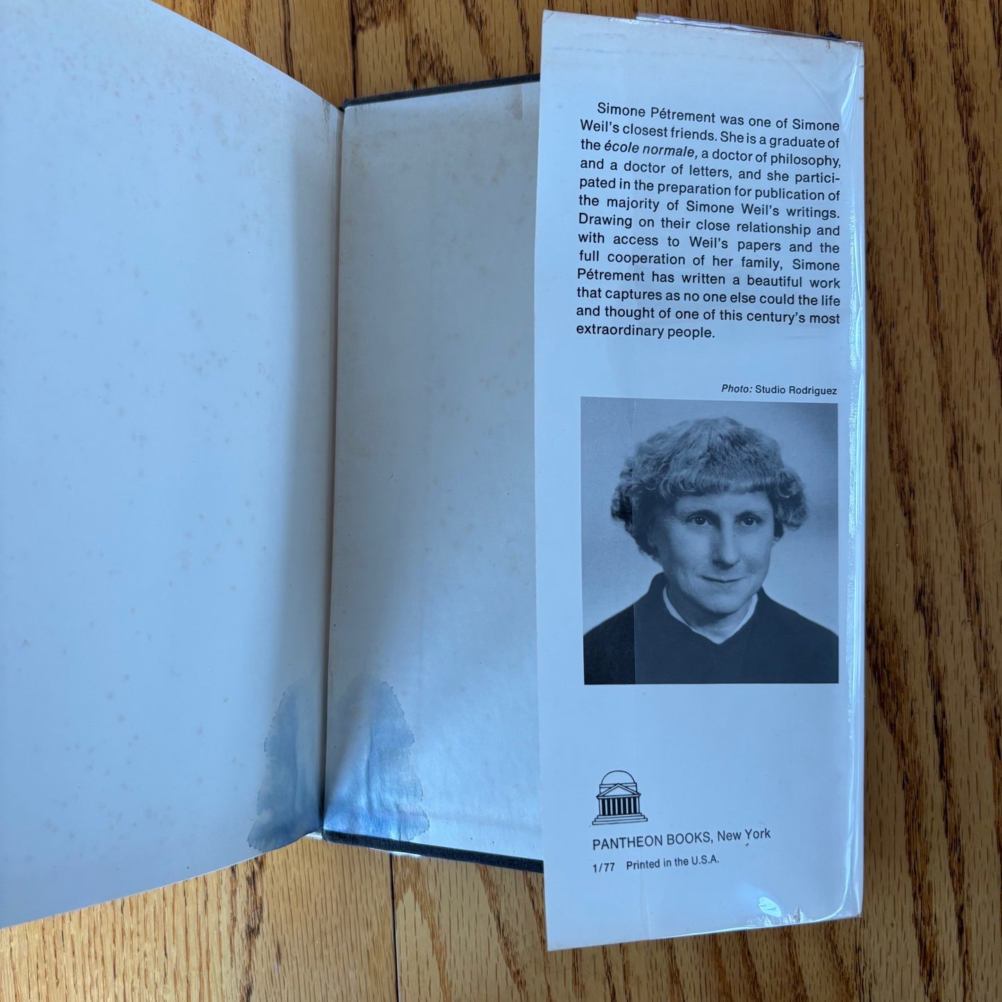 Simone Petrement - Simone Weil: A Life - First Edition