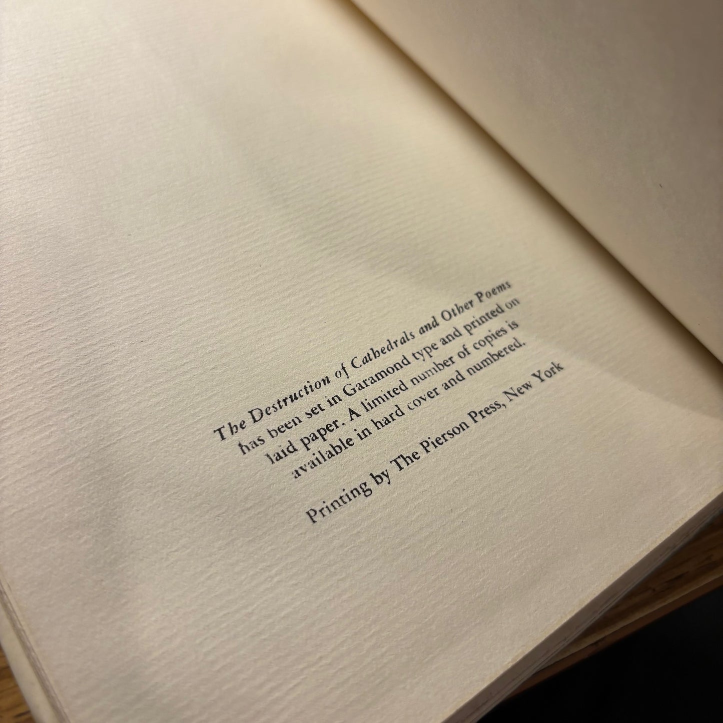 Daisy Aldan - The Detruction of Cathedrals - First Edition Hardcover