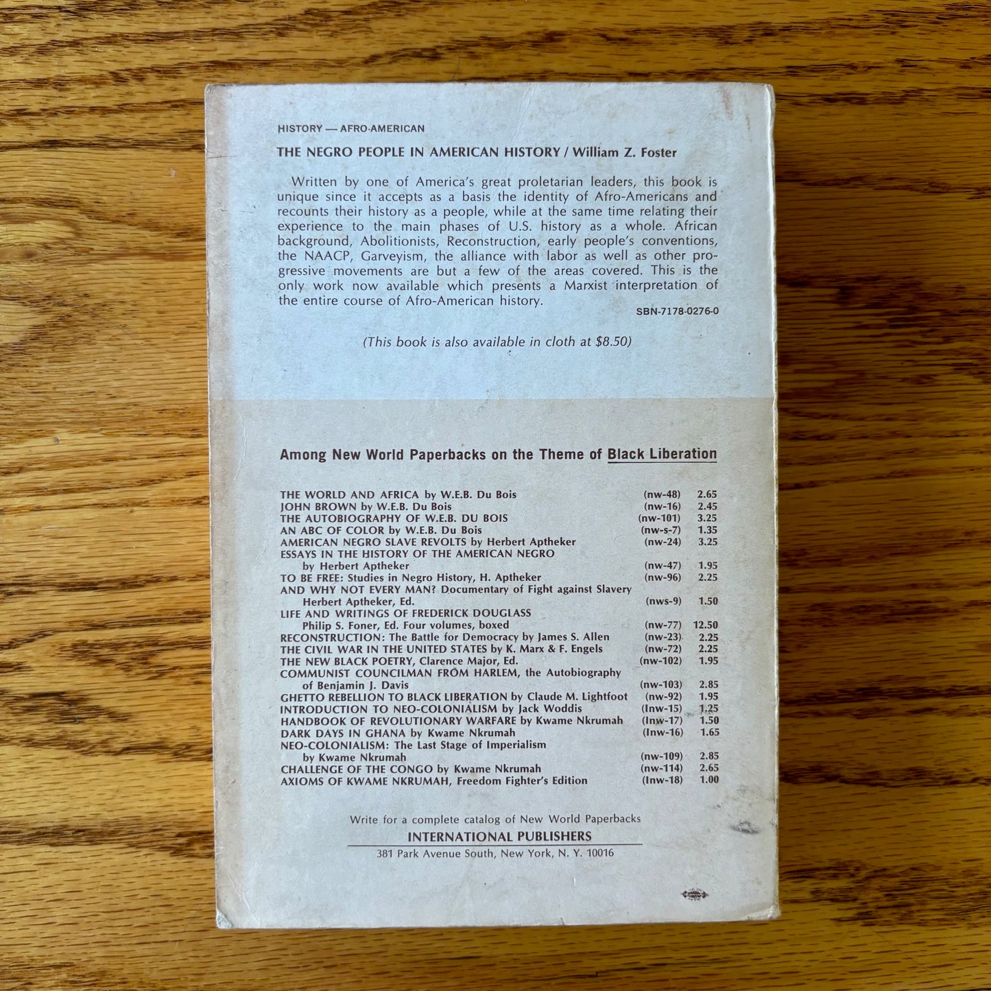 William Z. Foster - The Negro People in American History